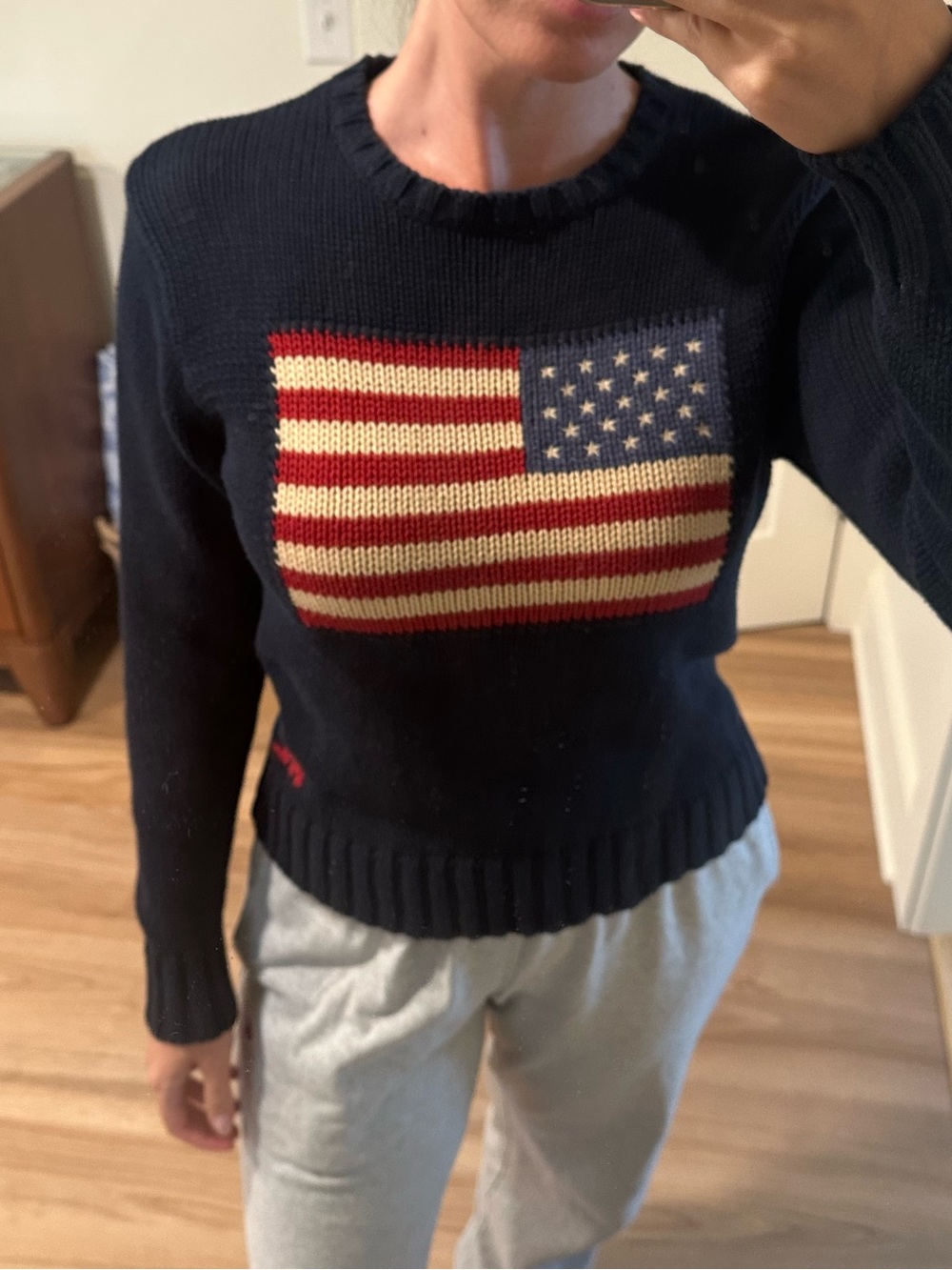 American flag knit sweater 100% cotton - Picture 7 of 7